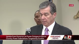 Gov. Roy Cooper to address mass power outages in Moore County following shooting