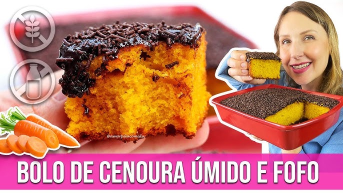 BOLO DE CENOURA COM MAIZENA SEM TRIGO - Receitas saudáveis com a Chef Susan  Martha