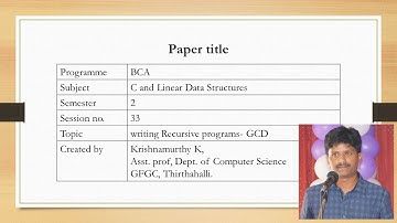 SESSION 33: Greatest Common Divisor (GCD) Using Recursion