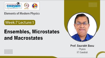 Lec 19: Ensembles, Microstates and Macrostates