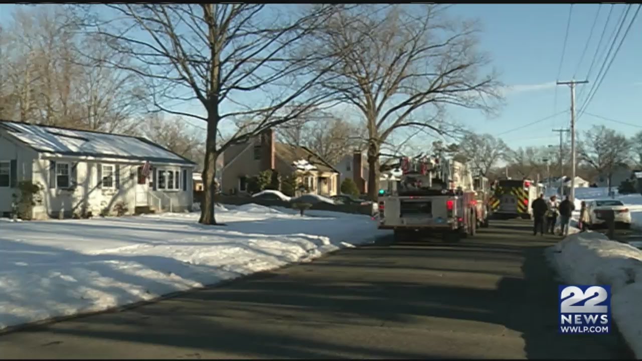 House fire in Chicopee caused by cooking grease - YouTube