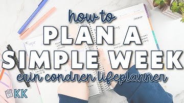 Erin Condren Functional Weekly Plan with Me in a Vertical LifePlanner How to Plan a Simple Week