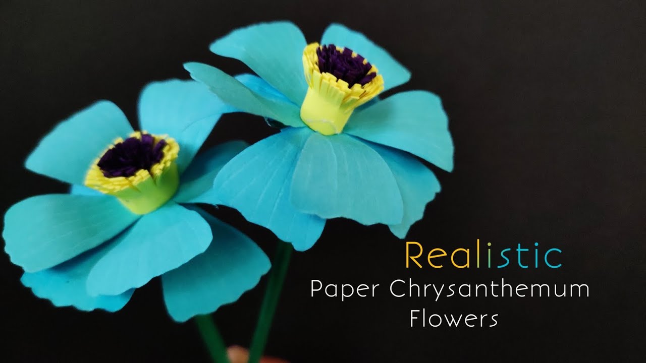 How to make Realistic Paper Chrysanthemum Flowers|Step by Step Tutorial ...