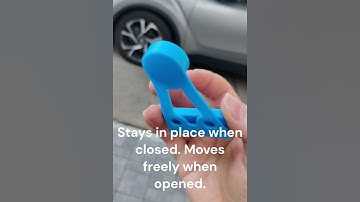 3D-printed shop towel holder hinge demonstration.