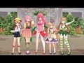 【MMD花騎士】花娘5人盛り「メロスのように」