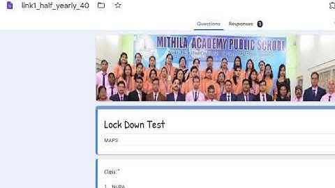 how to stop multiple quiz response in google form
