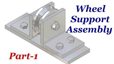 Base,wheel & support geometry of Wheel Support assembly created in creo 2.0 part-1