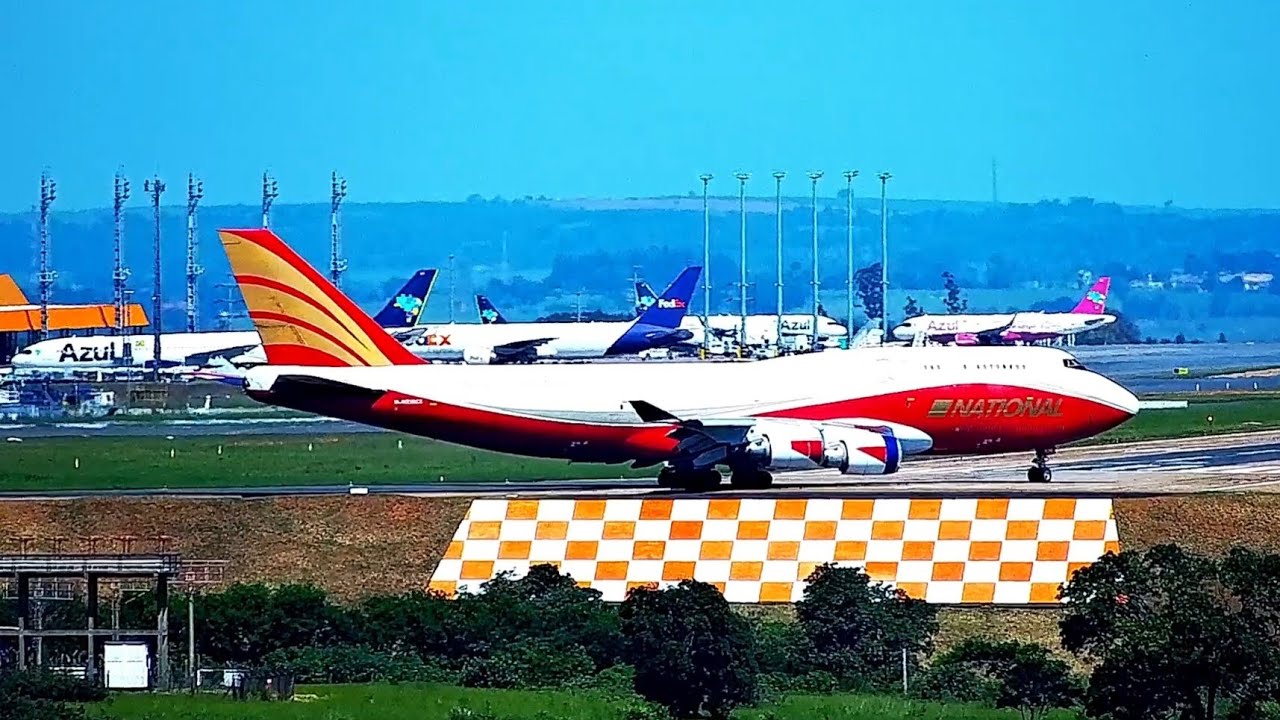 BOEING 747 COM PINTURA ESPETACULAR - DECOLAGEM BELÍSSIMA NO AEROPORTO INTERNACIONAL DE VIRACOPOS 