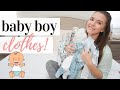 FIRST BABY BOY CLOTHING HAUL 2019 👶🏼💙 | NEWBORN + O-3 MONTH CLOTHES