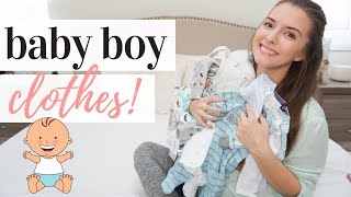 FIRST BABY BOY CLOTHING HAUL 2019  | NEWBORN + O3 MONTH CLOTHES