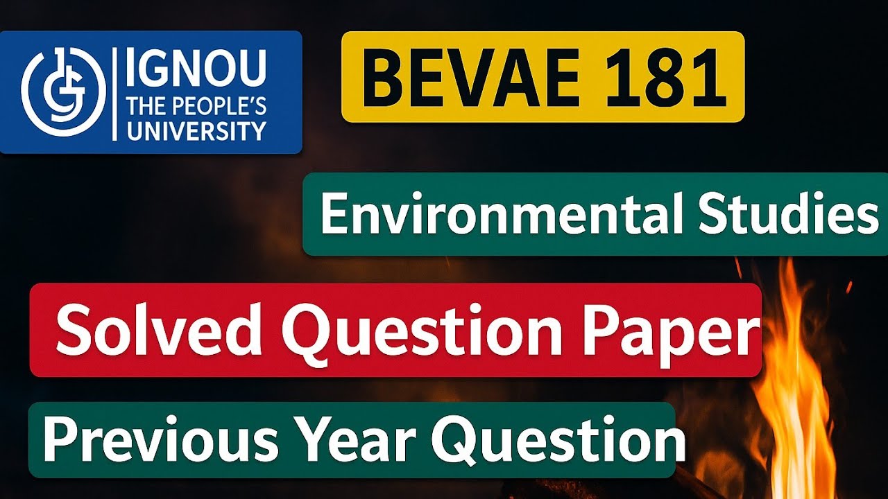 BEVAE 181 previous year ques+ answer ️ BEVAE 181june & Dec 2024|BEVAE ...