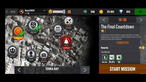 Sniper 3D: Tonka Bay Primary Mission 10/30: The final countdown