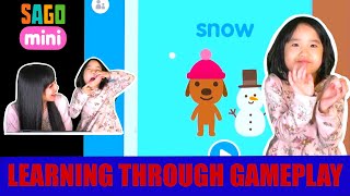 Sago Mini School SNOW!  Learn colors, shapes, and more with Ella and Mommy