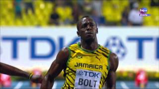 Final 100m masculino. Atletismo Cto. del Mundo Moscú 2013.