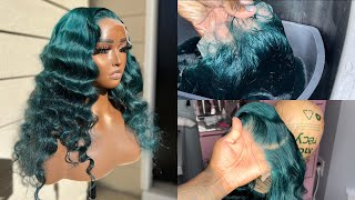 HOW TO: Hunter Green Hair Using Watercolor Method | Ft. Melanin Minx
