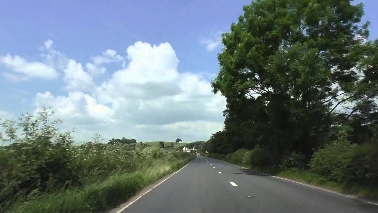 Driving On The A417 From Trumpet Crossroads To Newtown, Ledbury, Herefordshire, England