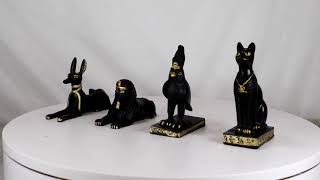 Ebros Egyptian Gods Horus Androsphinx Bastet And Anubis Mini Figurines Set of 4 screenshot 5