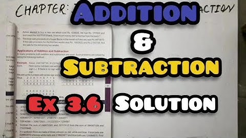 Class 5th maths chapter 3 Addition and Subtraction Ex 3.6 Solution