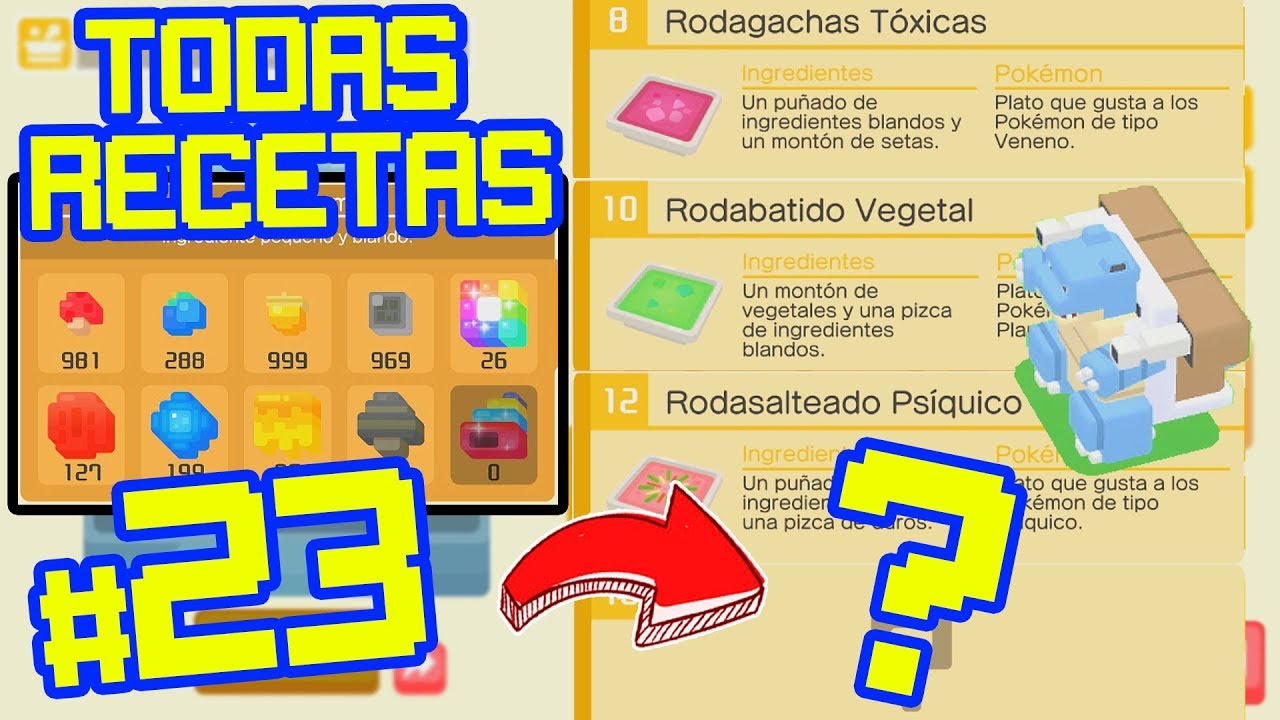 TODAS LAS RECETAS #23 | Pokémon Quest - YouTube