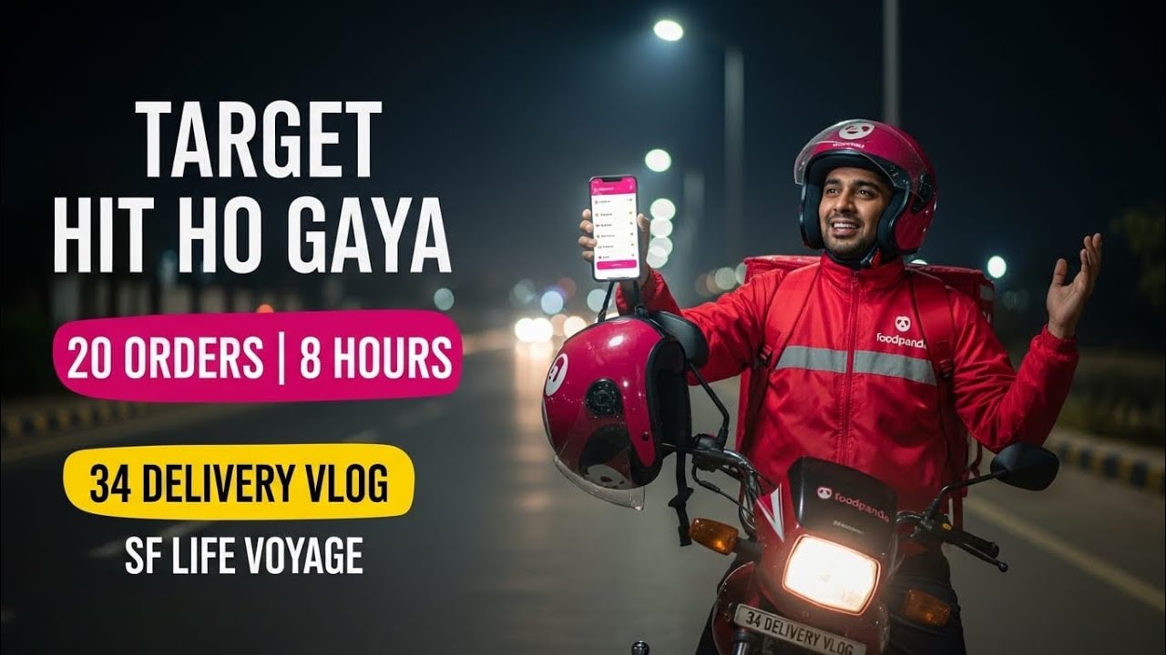 Aaj Target Hit Ho Gaya 😍 | 20 Orders in 8 Hours | Foodpanda Reality | DHA Karachi