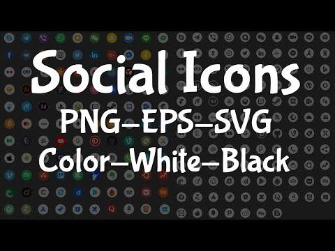 Social icons Download In PNG EPS SVG Files |English| |Photoshop Tutorial|