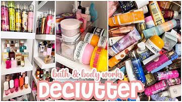 EXTREME DECLUTTER WITH ME! Bath & Body Works Collection, Lotions, & Mists!