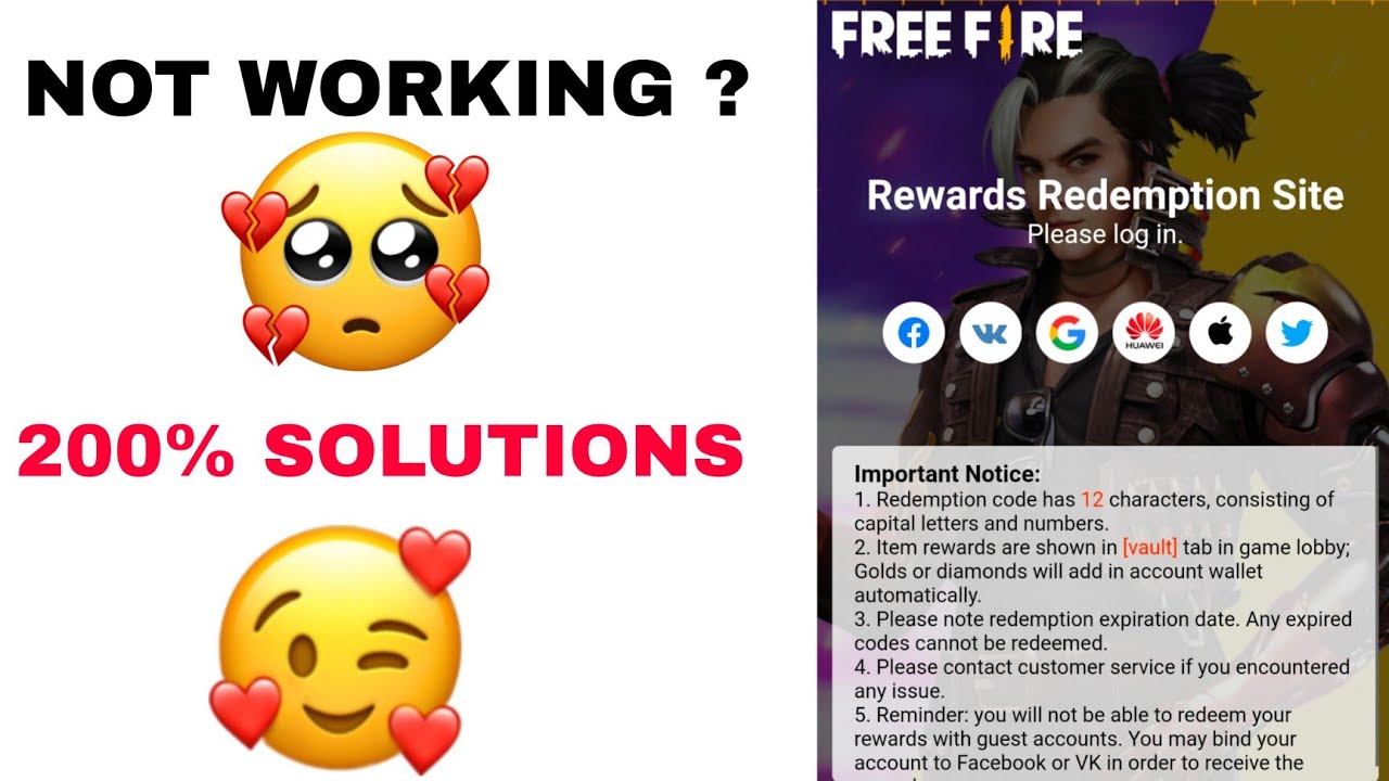 FF Reward Site Not Opening Problem 😭 | Rewardedemption Site Not Working Problem | Failed To Redeem
