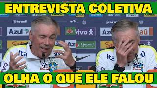 ENTREVISTA COLETIVA DE CARLO ANCELOTTI - OLHA QUEM ELE CONFIRMOU NO TIME TITULAR