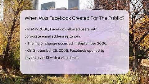 When Was Facebook Created For The Public? - Everyday-Networking