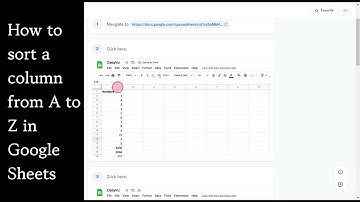 How to sort a column from A to Z in Google Sheet