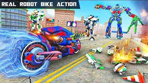 Grand Robot Bike Transform War Game - Android Gameplay