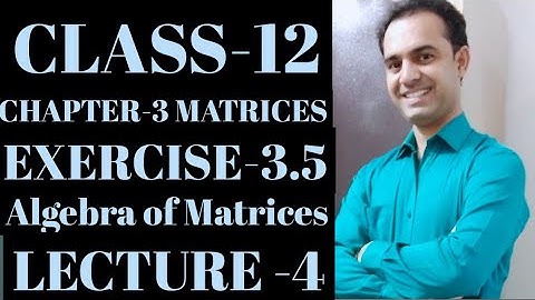 CLASS 12 MATHS | CHAPTER 3  | MATRICES | EXERCISE 3.5 | ELEMENT BOOK |