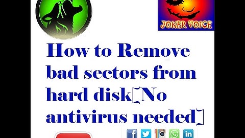 how to remove bad sectors from harddisk ??[without antivirus program]