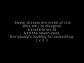 Eurythmics - Sweet Dreams (Ibiza Deep Summer Remix 2015) LYRICS