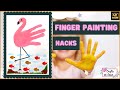 How to finger paint swan  easy finger painting   swan painting finger  crafts at ease