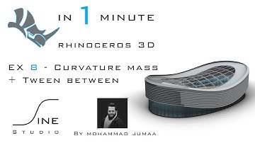 Rhino in 1 minute  -  EX 8  -  Curvature mass + Tween between curves