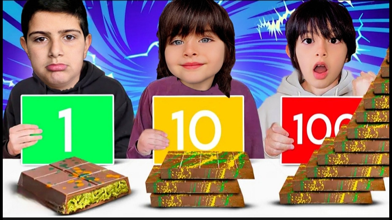 تحدي لا تختار الرقم الخطأ ❌️ (1  10 100)  مع ياسر وريناد وريان👫