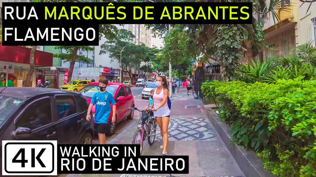 Walking in Rio de Janeiro: Flamengo: Marquês de Abrantes Street | Brazil |【4K】2020 | Binaural