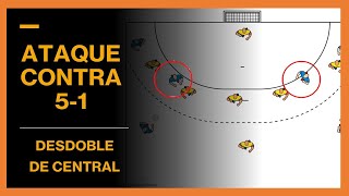 JUGADAS DE HANDBALL (explicadas) // Ataque contra 5-1 con desdoble de central