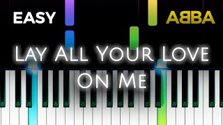 Abba - Lay All Your Love On Me - EASY Piano TUTORIAL by Piano Fun Play