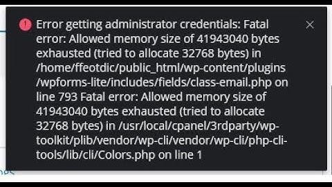Allowed memory size of 41943040 bytes exhausted (tried to allocate 32768 bytes)