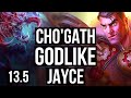 Chogath vs jayce mid  702 22m mastery 800 games godlike  kr master  135