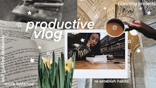 productive vlog ✸ resetting habits, library, cafe ✸ no.011