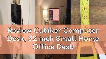 Review Cubiker Computer Desk, 32 inch Small Home Office Desk for Small Spaces, Modern Simple Style f