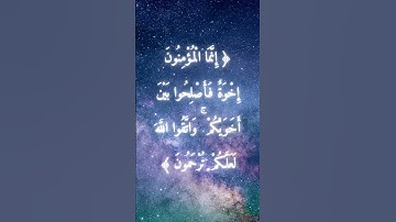 السورة: الحجرات القارئ: سعد الغامدي الاية: 10