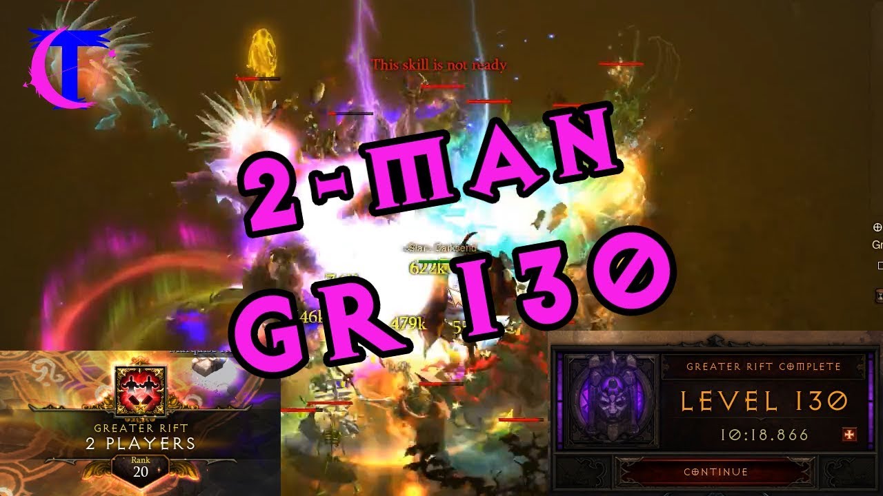 Diablo III Season 18 - 2man Greater Rift 130 (Wizard-Monk)