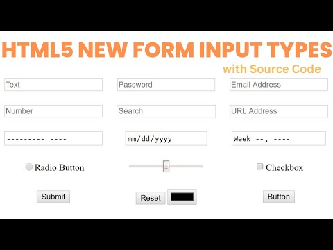Html5 New Forms Input Types | with Source Code