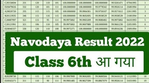 Navodaya Vidyalaya Result 2022 kaise dekhe class 6 | How to Check JNVST Result Date 2022