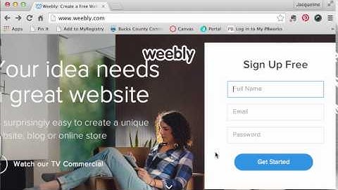 How to sign-up for Weebly