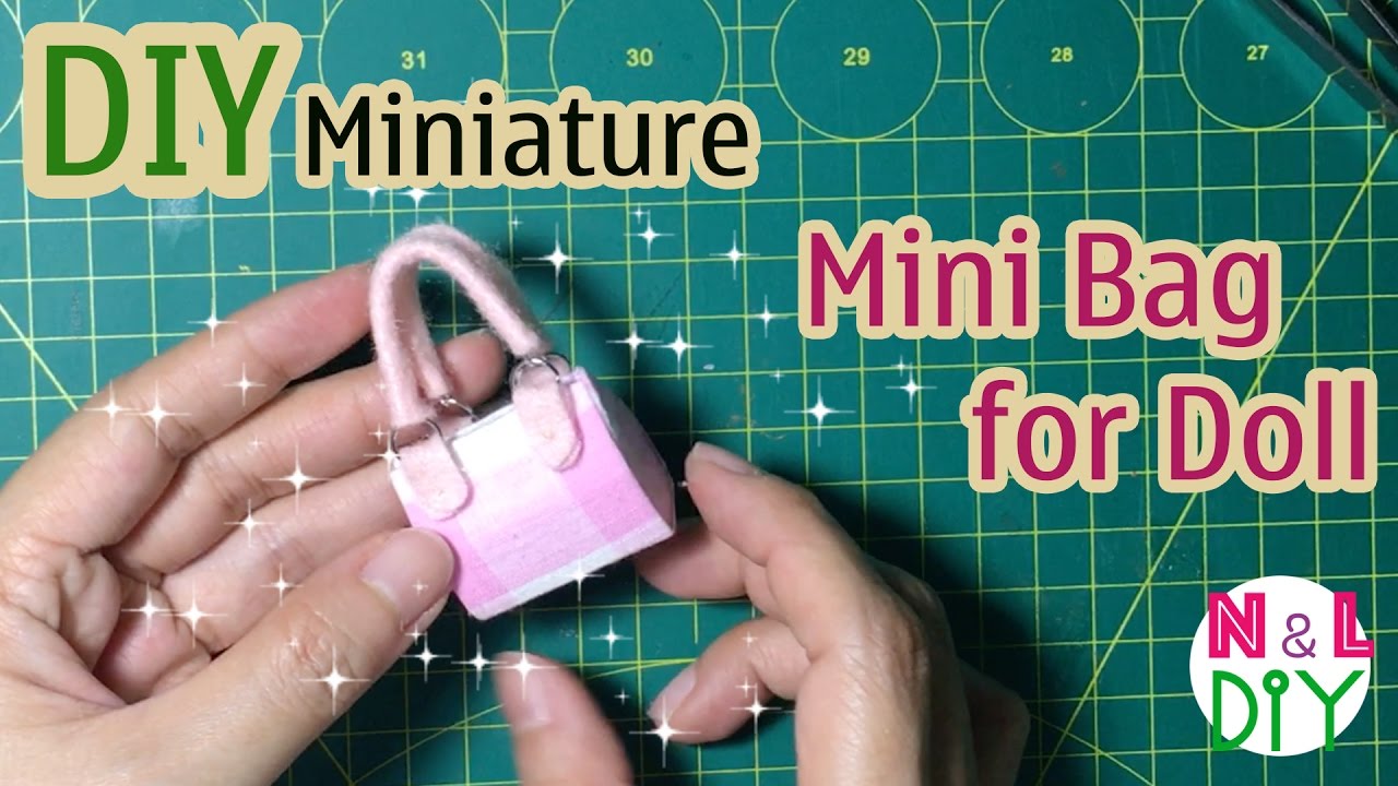 Super Cute Miniature purse for doll : How to make purse for doll [Jina  House #2] 